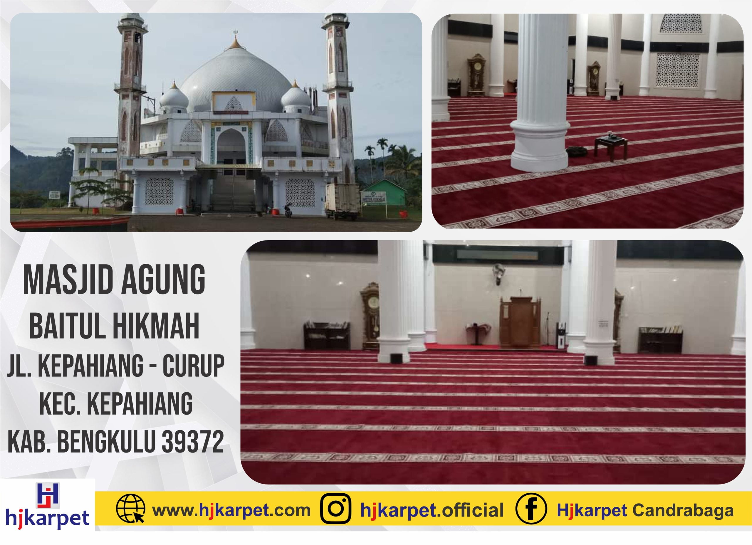 pemasangan karpet masjid turki premium