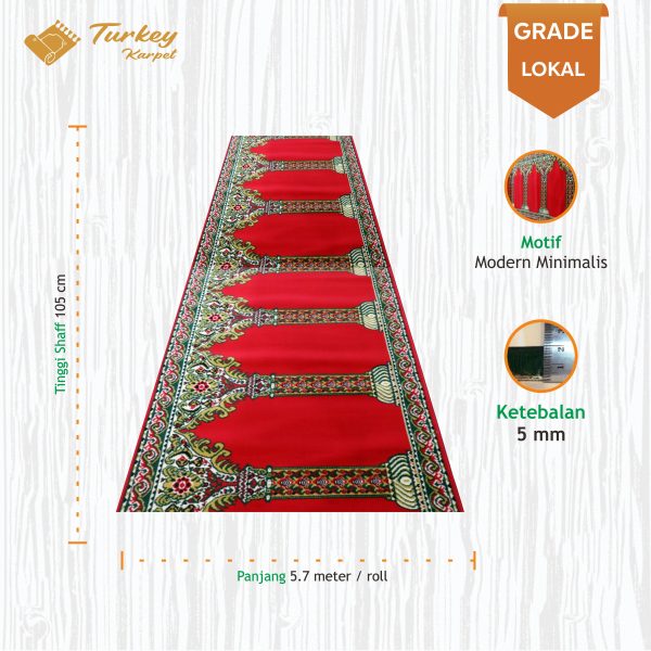karpet masjid lokal madeena merah1