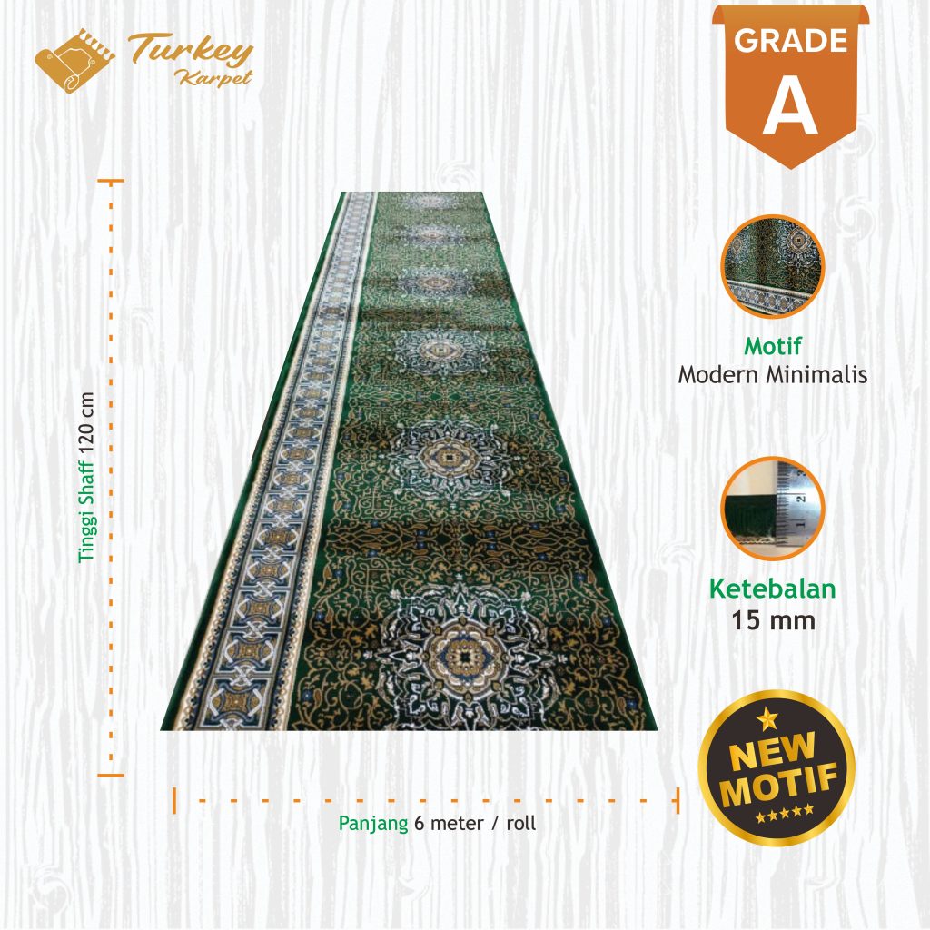 karpet masjid turki a green13