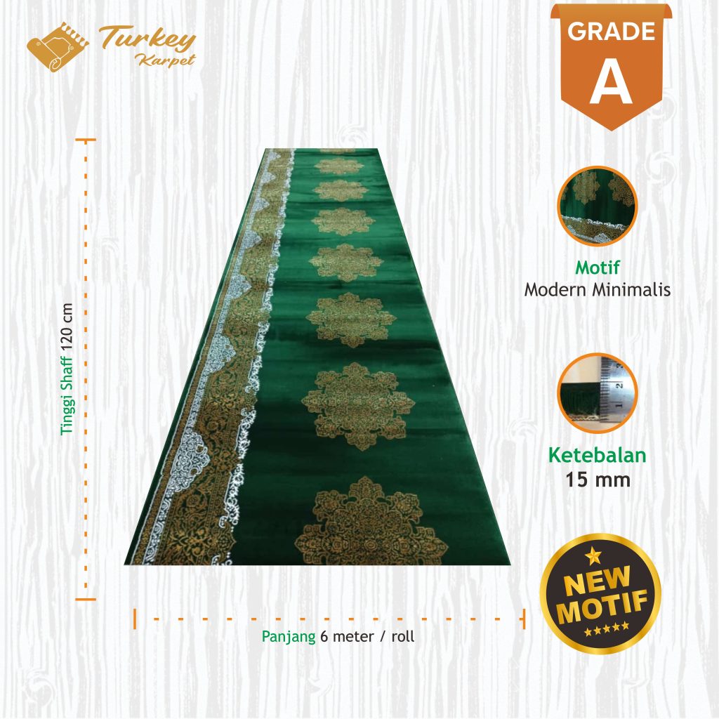 karpet masjid turki a green15