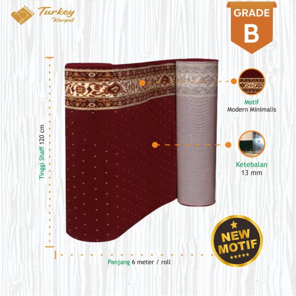karpet masjid turki grade b red1