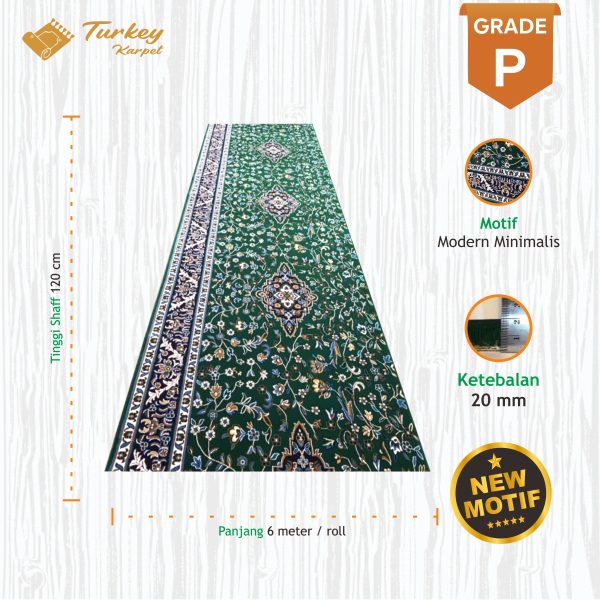 karpet masjid turki premium green