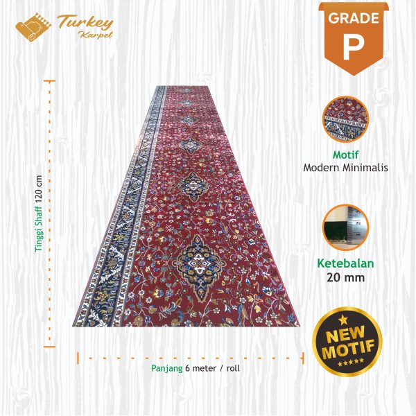 karpet masjid turki premium red