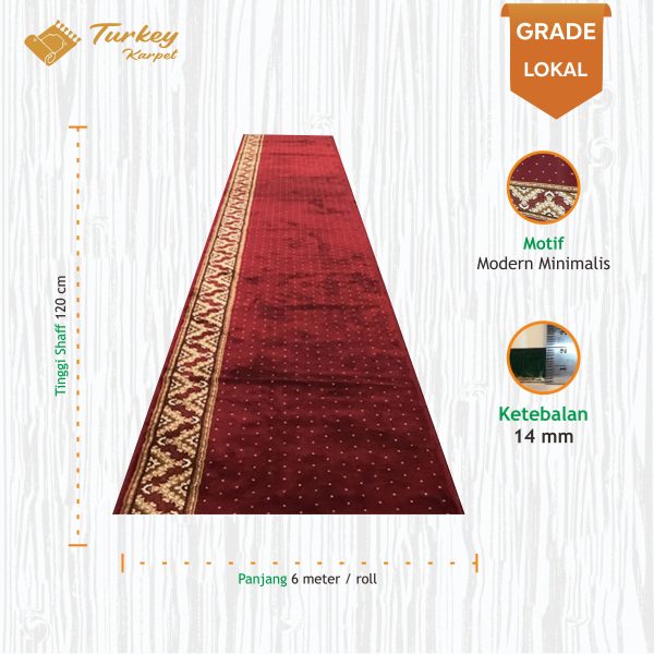 karpet masjid lokal al-namaz merah