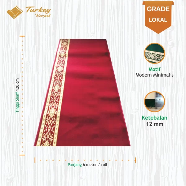 karpet masjid lokal mecca merah
